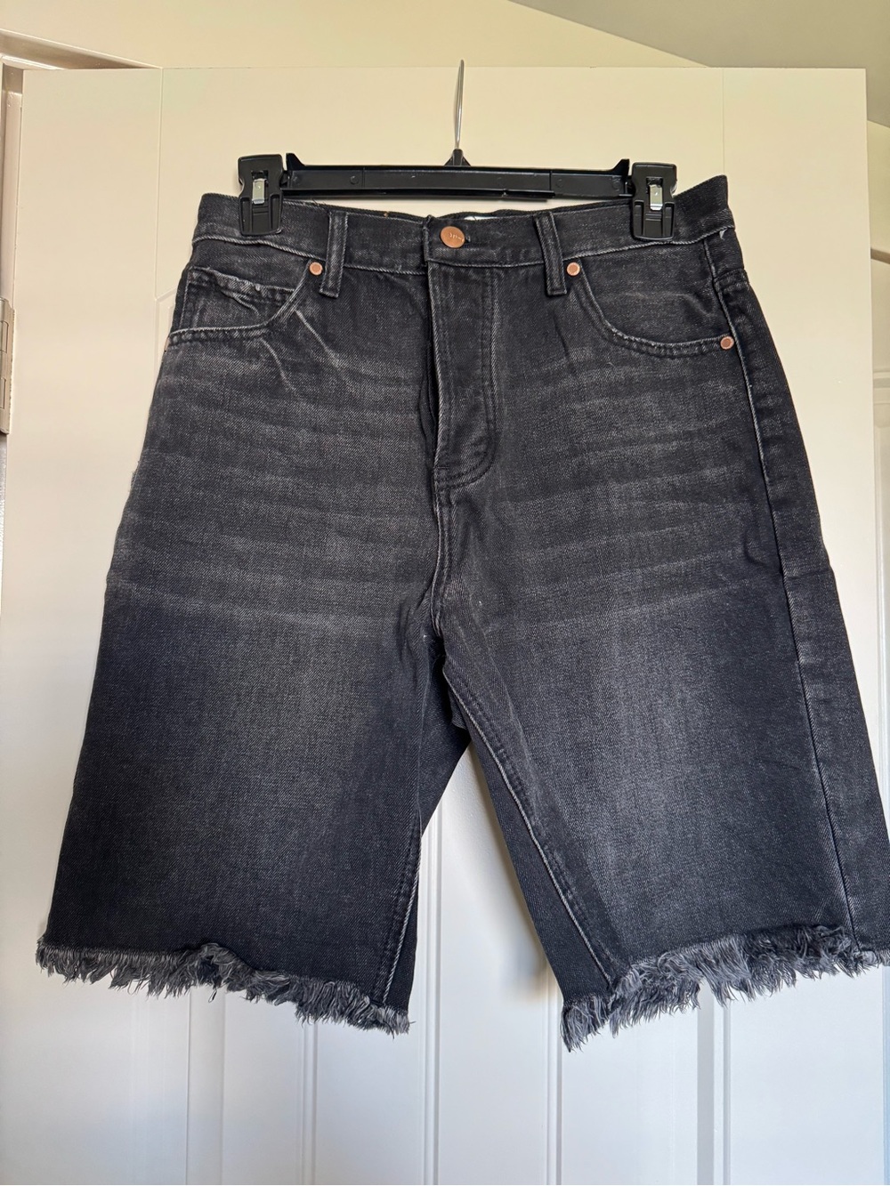 Women’s Bohme Black Frayed Hem Denim Shorts